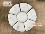 Bộ đĩa hoa mặt trời vẽ Đào xanh 55cm, 7 chi tiết