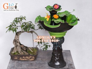 Bát thả hoa - Thác nước phong thủy