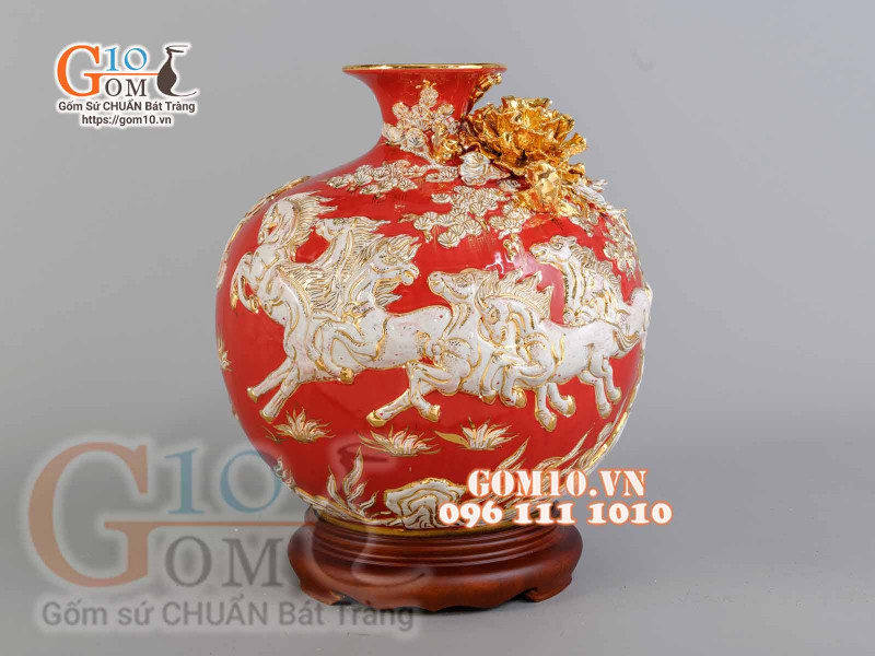 Mẫu Bình Hút Tài Lộc Cho Người Mệnh Hỏa “Khai Phú Quý, Kích Vượng Tài”