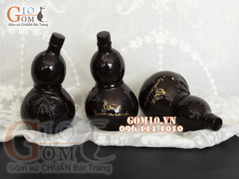 Nậm rượu gốm sứ Bát Tràng in logo thương hiệu