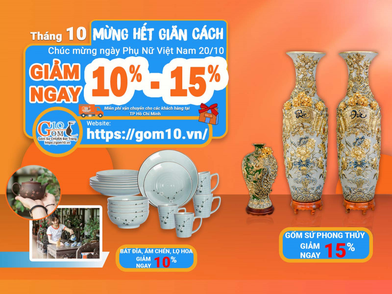 Tháng 10 Mừng Hết Giãn Cách Khuyến Mãi Giảm Giá Lên Đến 15%