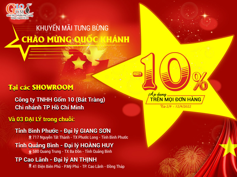 Khuyến mại tưng bừng - CHÀO MỪNG ĐẠI LỄ 2/9