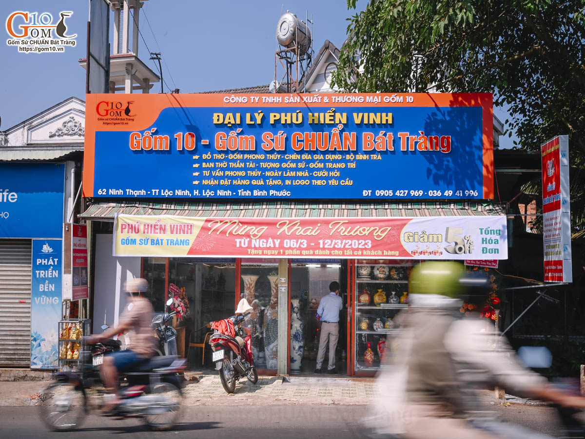 GỐM 10 KHAI TRƯƠNG ĐẠI LÝ ỦY QUYỀN TẠI TT LỘC NINH - BÌNH PHƯỚC