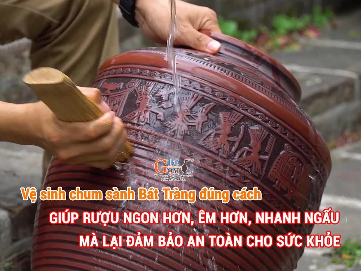 Mách bạn cách vệ sinh chum sành Bát Tràng đúng cách