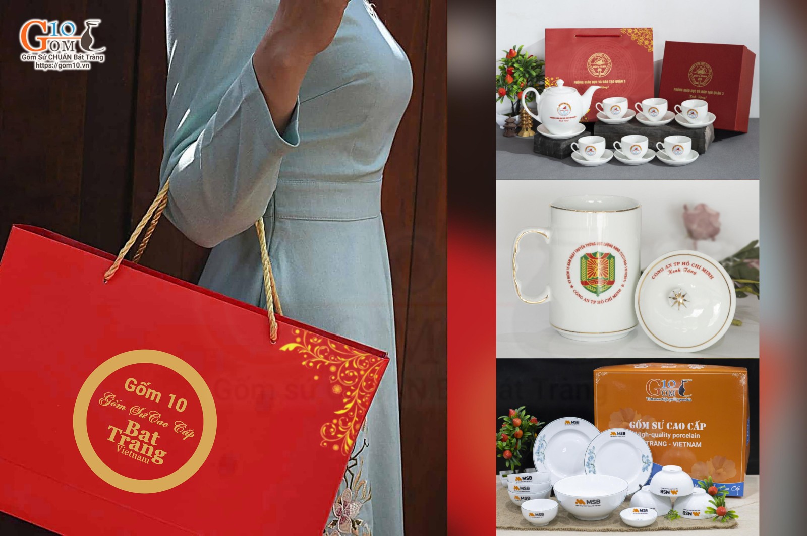 Quà tặng in logo theo yêu cầu trên gốm sứ, quà tặng ý nghĩa, giá trị bền vững theo thời gian