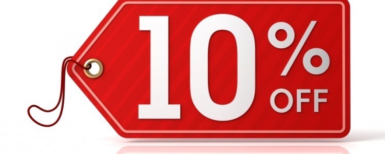 Giảm giá 10 % cho những đơn hàng đặt trên website