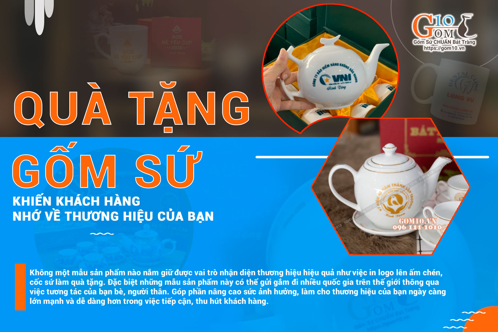 Lý do các doanh nghiệp nên sử dụng ấm chén Bát Tràng in logo làm quà tặng