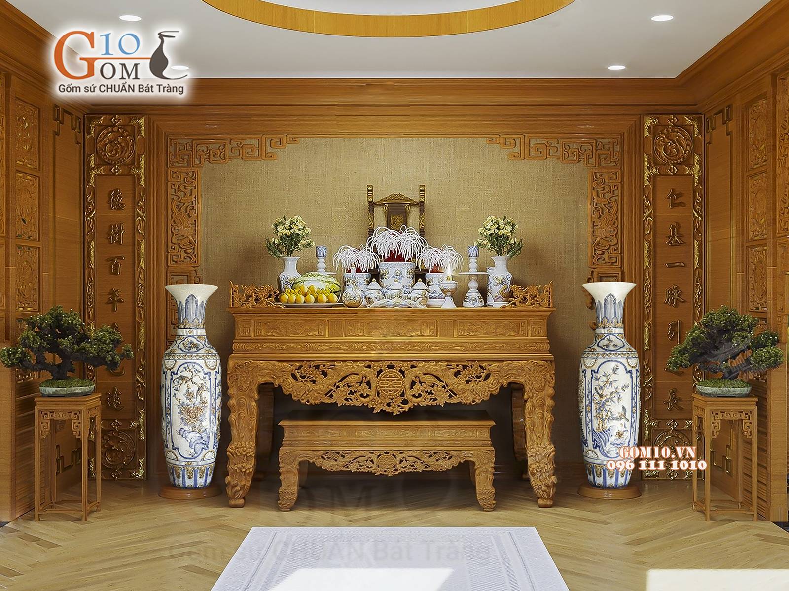 Ý nghĩa phong thủy của Lọ Lộc Bình Tứ Cảnh