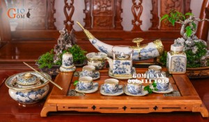 Ấm chén bọc đồng và cách bảo quản phần đồng luôn sáng bóng