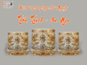 Bát Hương Song Long Chầu Nguyệt - Trấn Trạch An Gia