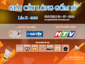 Giải Cầu lông Gốm 10 lần II năm 2023 với tổng giá trị giải thưởng 150 triệu đồng