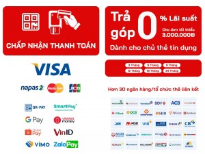 Thanh toán bằng thẻ và trả góp 0% qua thẻ tín dụng khi mua sắm Gốm Sứ tại Gốm 10