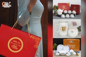 Quà tặng in logo theo yêu cầu trên gốm sứ, quà tặng ý nghĩa, giá trị bền vững theo thời gian