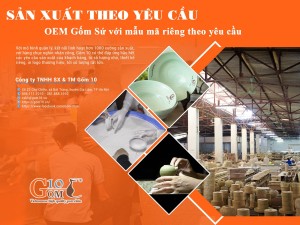 Sản Xuất Gốm Sứ Theo Yêu Cầu - OEM gốm sứ với mẫu mã riêng theo yêu cầu