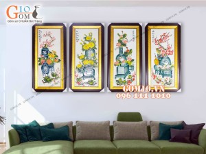 Tranh trang trí gốm sứ Bát Tràng cao cấp