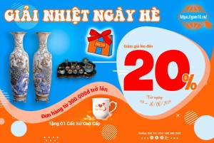 GIẢI NHIỆT NGÀY HÈ CÙNG CHƯƠNG TRÌNH KHUYẾN MẠI SIÊU HẤP DẪN TỪ GỐM 10