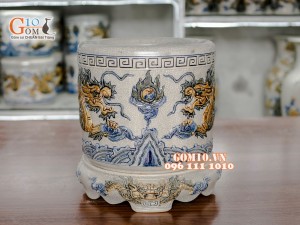 Ý nghĩa của Bát Hương vẽ rồng 4 móng và  Bát Hương vẽ rồng 5 móng