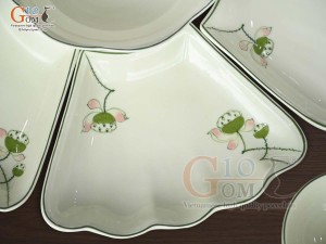  Bộ hoa mặt trời men kem vẽ Đài Sen 45cm,15 chi tiết 