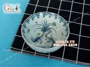 Bát tô sâu họa tiết Song Ngư, đường kính 20cm