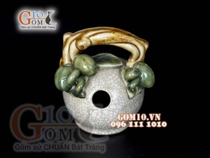 Bình vôi mini men rạn nổi