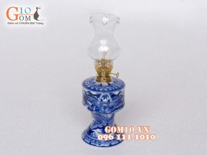 Đèn dầu mặt hổ men dong cổ Rồng nổi (1 Chiếc)