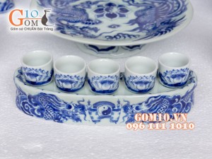 Kỷ cong 5 men dong cổ Rồng nổi