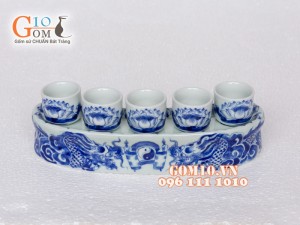 Kỷ cong 5 men dong cổ Rồng nổi