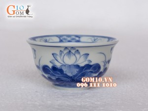 Bát thờ men dong cổ vẽ Sen
