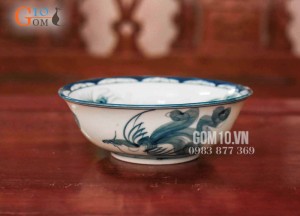 Bát tô loe họa tiết Rồng Phượng hóa, đường kính 21cm