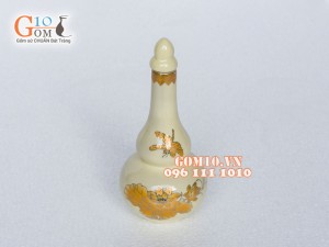 Nậm rượu  họa tiết Sen vàng kim. S2 0,3L