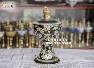 Đèn Dầu Vẽ Băng Mai Bọc Đồng 