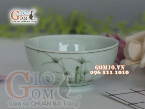 Bát cơm men cổ vẽ Cỏ Xanh