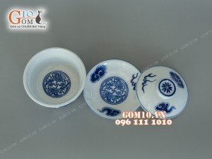 Bát sâm Phúc Lộc họa tiết Rồng, đường kính 8.5cm