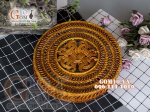 Bộ khay sứ đựng thức ăn họa tiết Chuồn chuồn tràm cổ