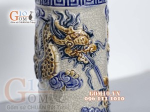 Ống hương men rạn nổi cao 20cm