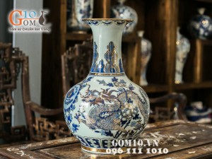 Lọ tỏi vẽ rồng chầu chữ phúc 60cm Lọ tỏi vẽ rồng chầu chữ phúc 60cm