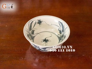 Tô loe vẽ chuồn chuồn lá khoai 18cm