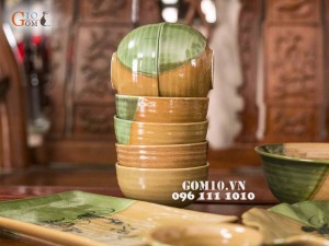 Bát cơm chuồn chuồn sen