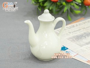 Ấm mắm cao men kem 