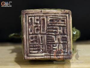 Ấn Long Quy men ngọc, cao 12cm