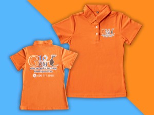 Áo thun có cổ cao cấp quà tặng Gốm 10