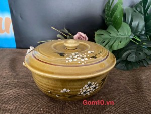 Âu cơm Hoàng Thổ họa tiết Hoa Đào, đường kính 20cm