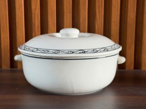 Âu cơm men cổ vẽ hoa móc phi 20cm (Hàng Đặt SX)