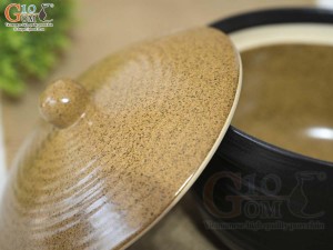 Âu cơm men gốm vàng, 18cm