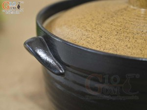 Âu cơm men gốm vàng, 18cm