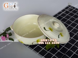 Âu cơm men kem vẽ Bồ Công Anh 20cm