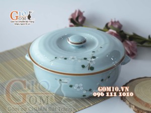 Âu cơm Ngọc Thanh Dương vẽ hoa Đào, đường kính 16cm