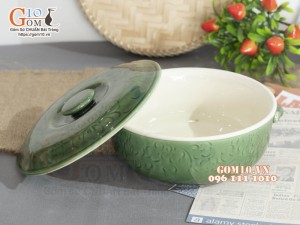Âu cơm xanh đồng, đường kính 16cm