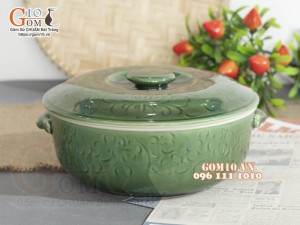 Âu cơm xanh đồng, đường kính 20cm