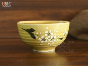 Bát cơm men hoàng thổ vẽ hoa